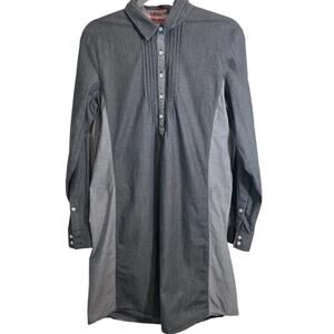 Kuhl Womens Gray Button Up Dress Size Medium Long Sleeve
